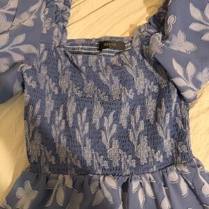 Zesica Blue Floral Maxi Dress